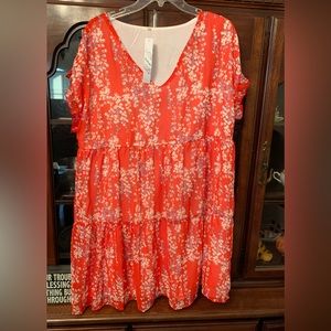 NWT Gaovot Sexy Print Short Dress Women Casual V Neck Fun Dress  XL